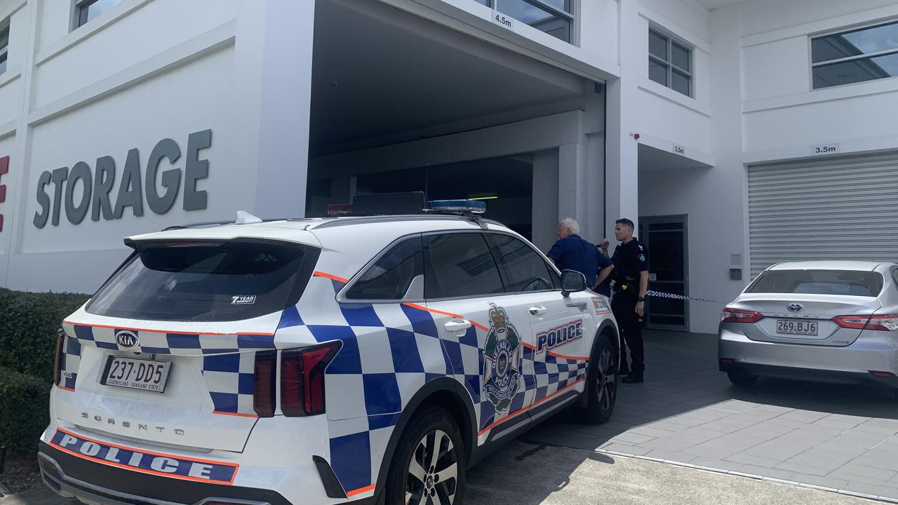 Police on scene at the self storage facility on Enoggera Rd.