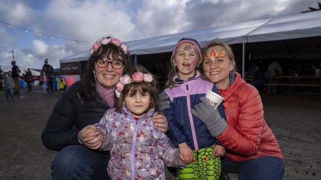 Daphne Mceldowney, Eva Mceldowney-North, Sylvia Begbie and Heidi Kern. Willie Smiths Mid-Winter Festival. Picture: Caroline Tan