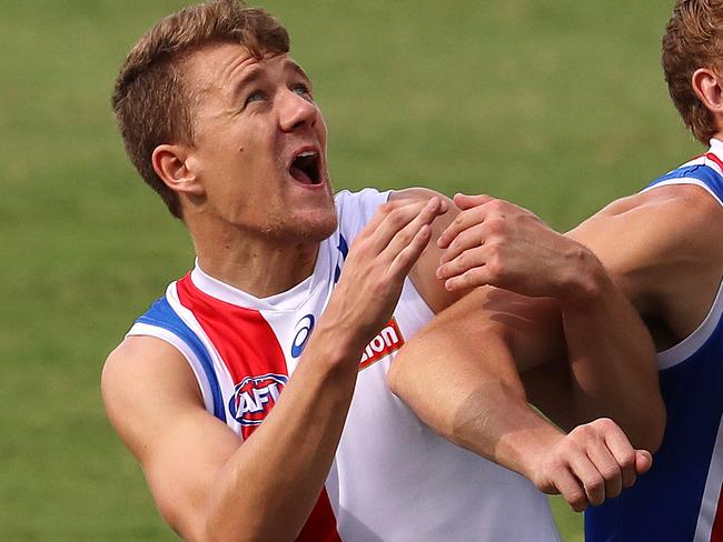 Western Bulldogs training at the Whitten Oval. jack Macrae and Bailey Dale    .Pic : Michael Klein