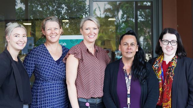 The Indigenous Wellbeing Centre has been chosen as Bundaberg’s federally-funded clinic providing bulk-billed urgent health care to the region, in a move which the federal government says will relieve some pressure from the beleaguered Bundaberg Hospital ED. Staff include Tayla Lankowski (IWC Urgent Care Clinic Manager), Louise Natusche (CCQ Country to Coast Senior Manager Regional Programs), Dr. Alicia Kohn (IWC Medical Director), Lisa McGrady (IWC Aboriginal and Torres Strait Islander Health Practitioner) and Kathy Clarke (IWC Chief Operations Officer).