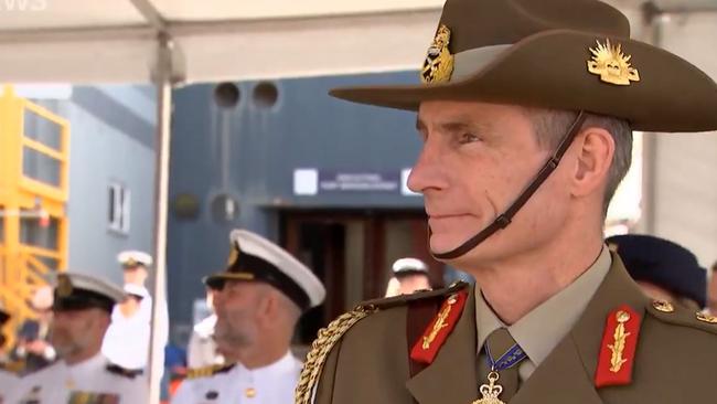 Defence chief Angus Campbell was in attendance at the commissioning ceremony.