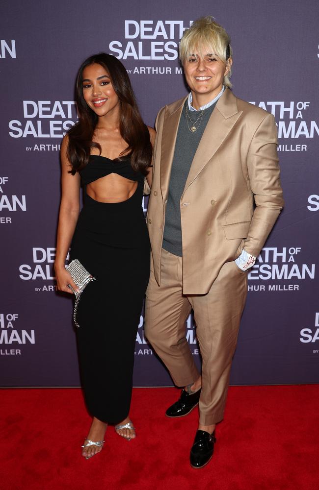 Maria Thattil and Moana Hope attend the opening night of ‘Death Of A Salesman’. Picture: Getty
