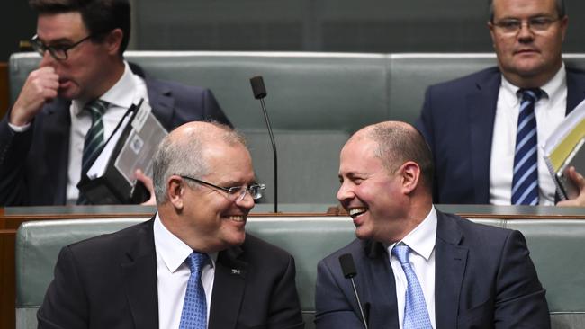 Australian Prime Minister Scott Morrison (left) and Australian Federal Treasurer Josh Frydenberg. Picture: AAP