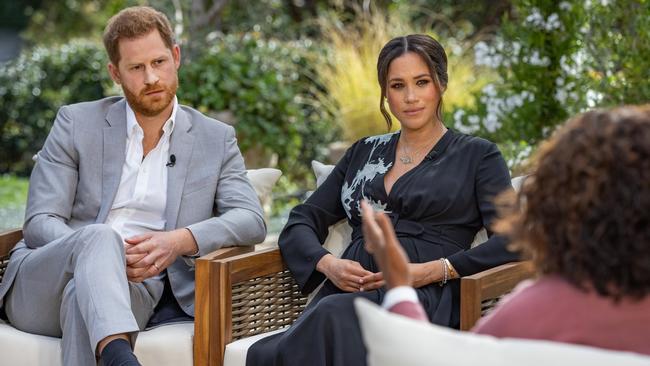 Meghan and Harry interview with Oprah Winfrey. Picture: Harpo Productions