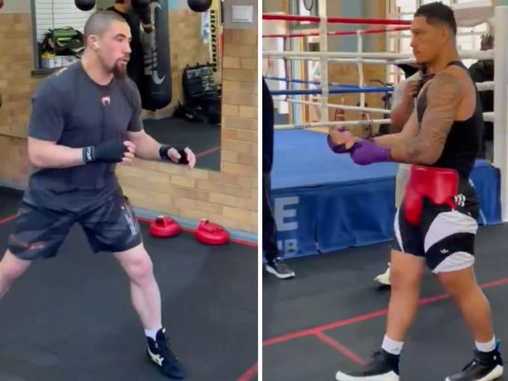 Rob Whittaker and Jai Opp sparring session