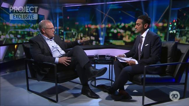 21/03/2019 Waleed Aly and Scott Morrison on the Project Credit: TEN