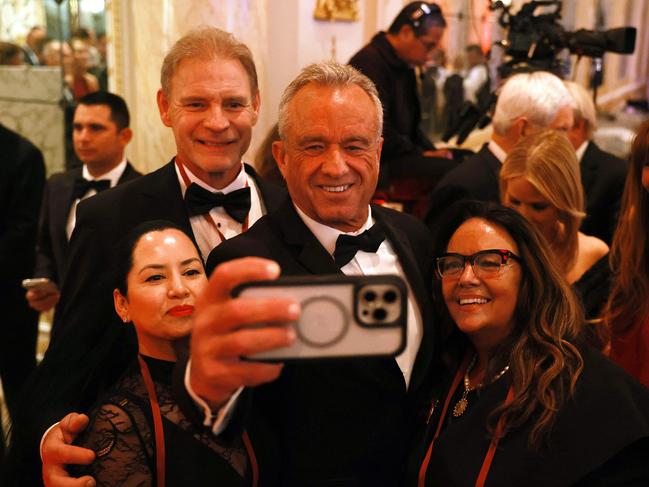 Robert F. Kennedy Jr. takes a selfie with guests at the gala. Picture: AFP