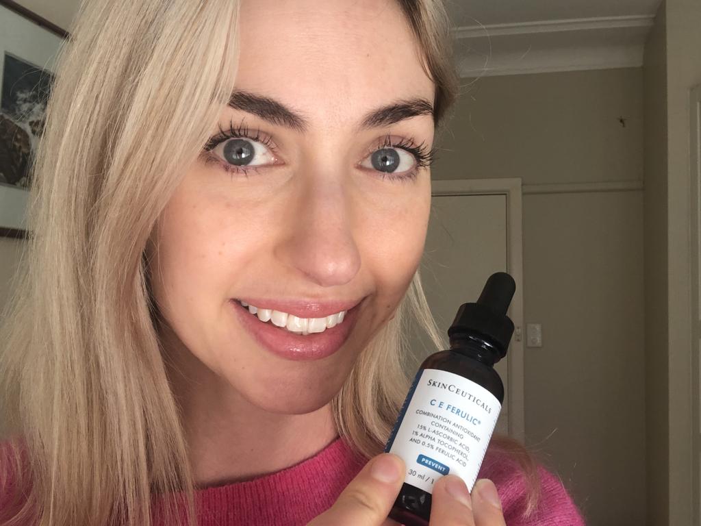 Best Of's Editor, Edwina Carr Barraclough, tried out SkinCeuticals C E Ferulic serum. Image: Supplied.