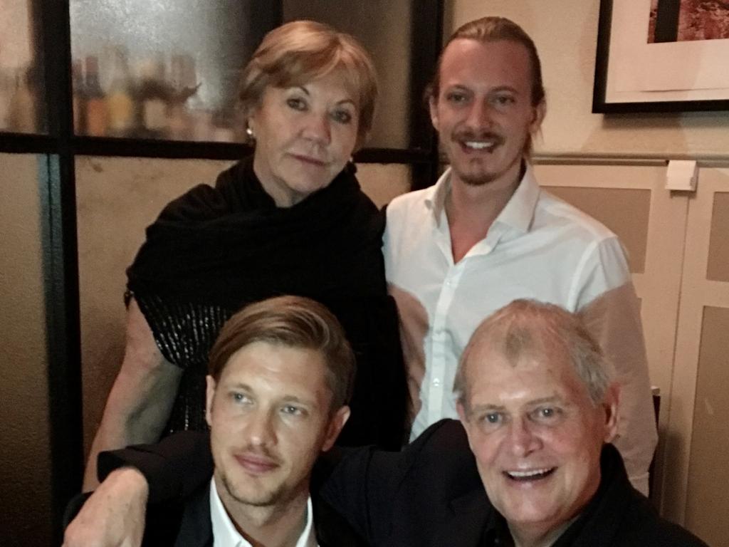 The Farnham Family Clockwise from bottom left, Rob, Jill, James and John Farnham. Picture: Supplied