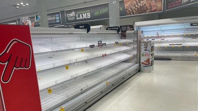 Empty shelves in Palmerston January 2024