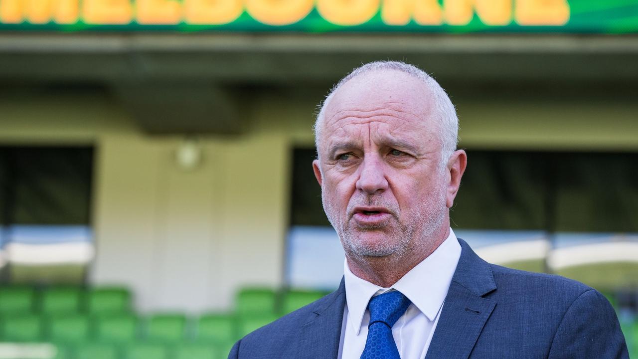 Graham Arnold is likely to be absent from the Socceroos’ dugout after testing positive for Covid. (Photo by Darrian Traynor/Getty Images)