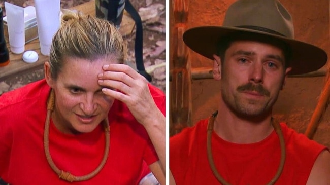 Reggie Bird's health admission left Matty "J" Johnson in tears on I'm A Celebrity. Picture: Ten