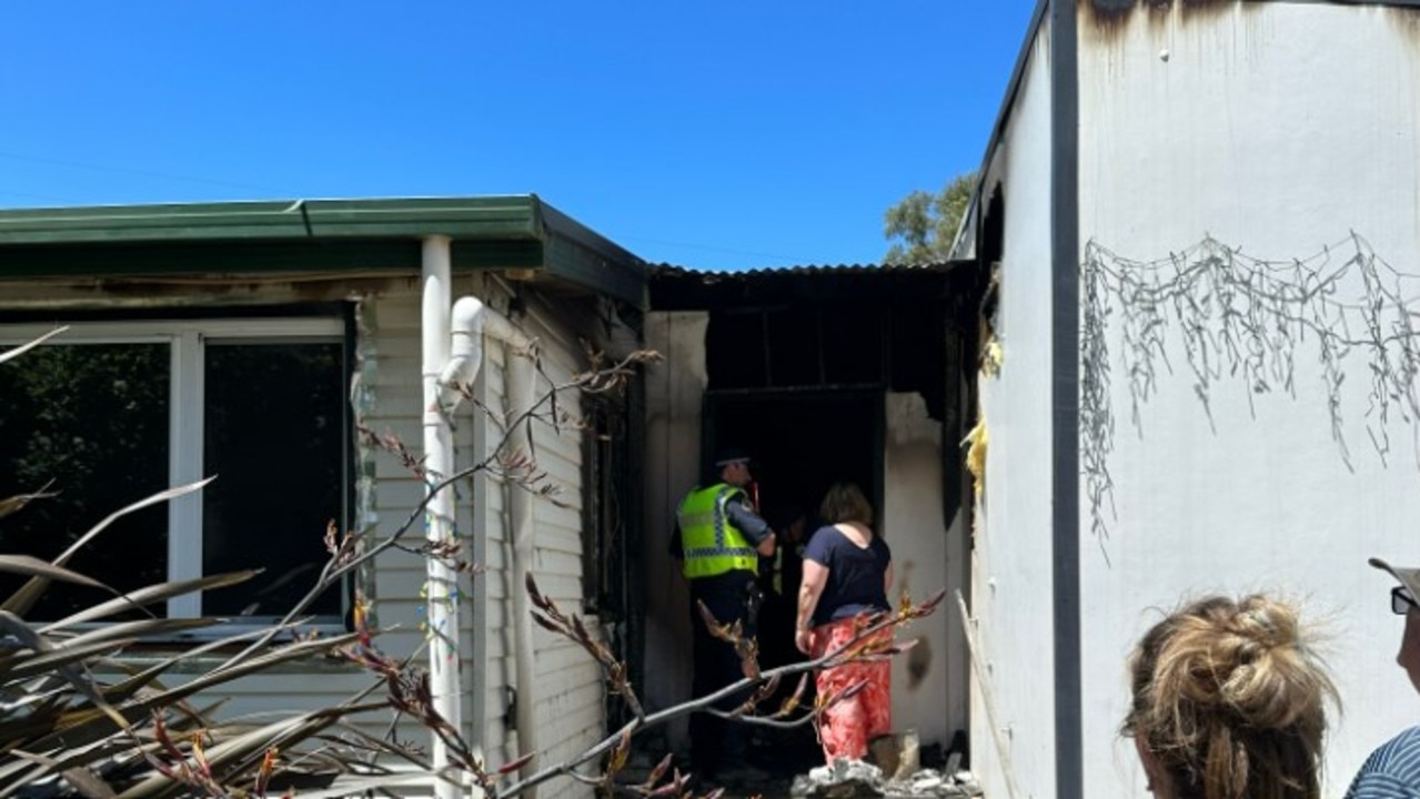 Christmas morning blaze that destroyed a Tasmanian family’s home. Picture: GoFundMe