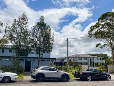 An artist's impression of a proposed 45-room boarding house development in Bundaleer St, Belrose, with the existing unit block on the left. Picture: Vigor Master