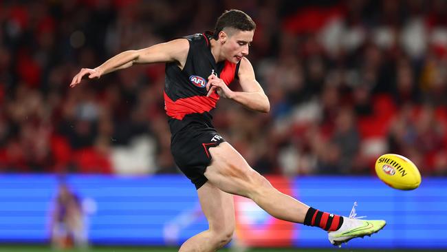 Elijah Tsatas goes long on debut. Picture: Graham Denholm/AFL Photos