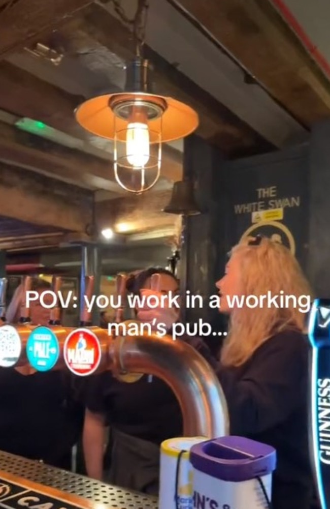 Female pub staff have shared their experience of work. Picture: TikTok/@thewhiteswan.hoddesdon