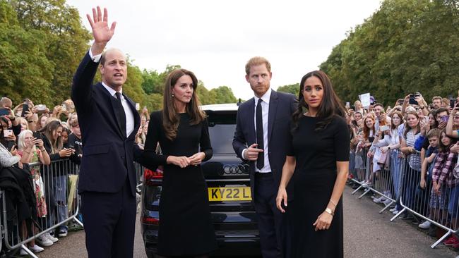 The former “Fab Four” look decidedly awkward. Picture: Getty