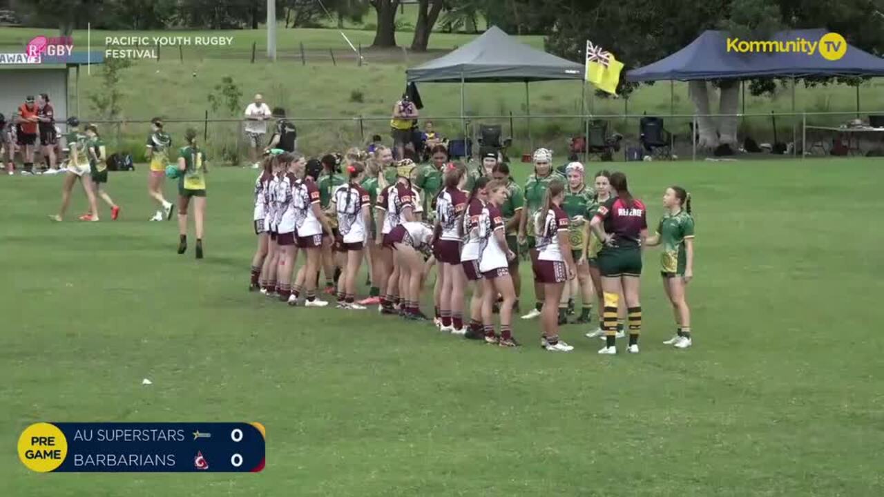 Replay: AU Superstars v Queensland Barbarians (U16 girls)—2024 Pacific Youth Rugby Festival Day 3