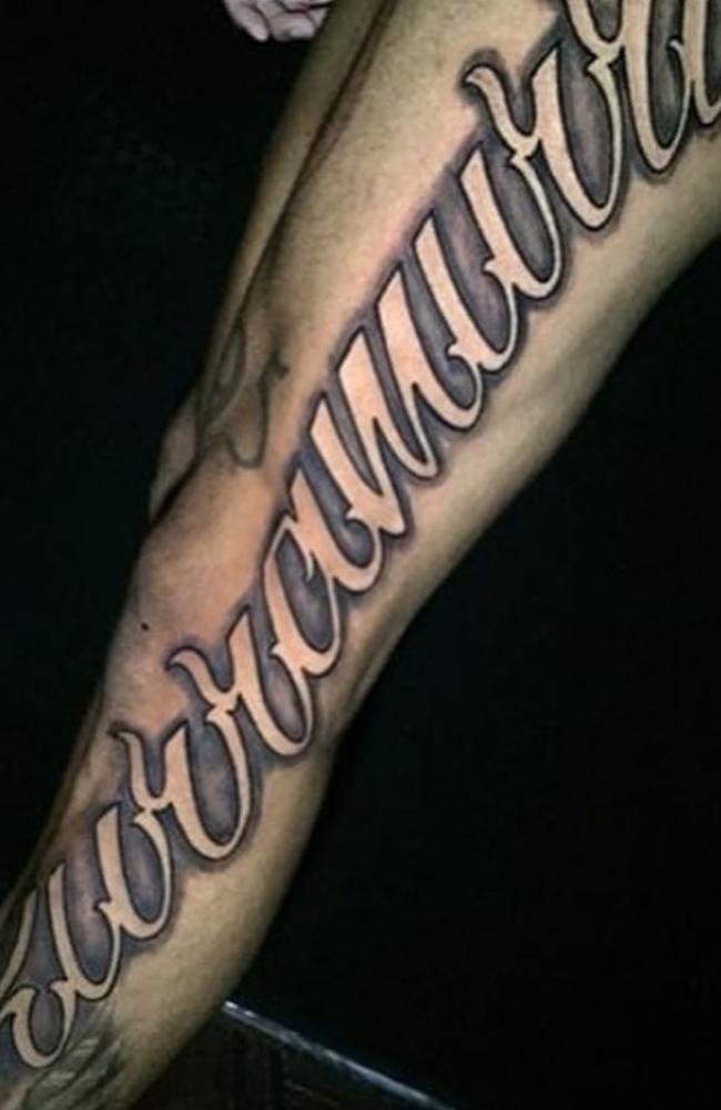 The finished product which reads: “KURRAMURRA”