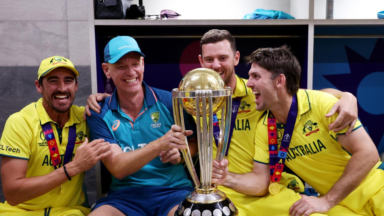 Winners are grinners. Photo by Robert Cianflone/Getty Images.