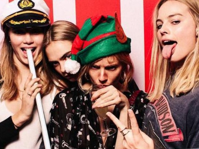 Blonde beauties ... Left to right: Suki Waterhouse, Cara Delevingne, Sienna Miller and Margot Robbie. Picture: Instagram