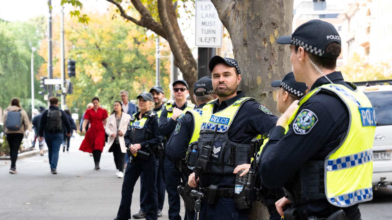 A total of 40 South Australian police officers will do eight day swings in Alice Springs. Picture: NewsWire / Morgan Sette