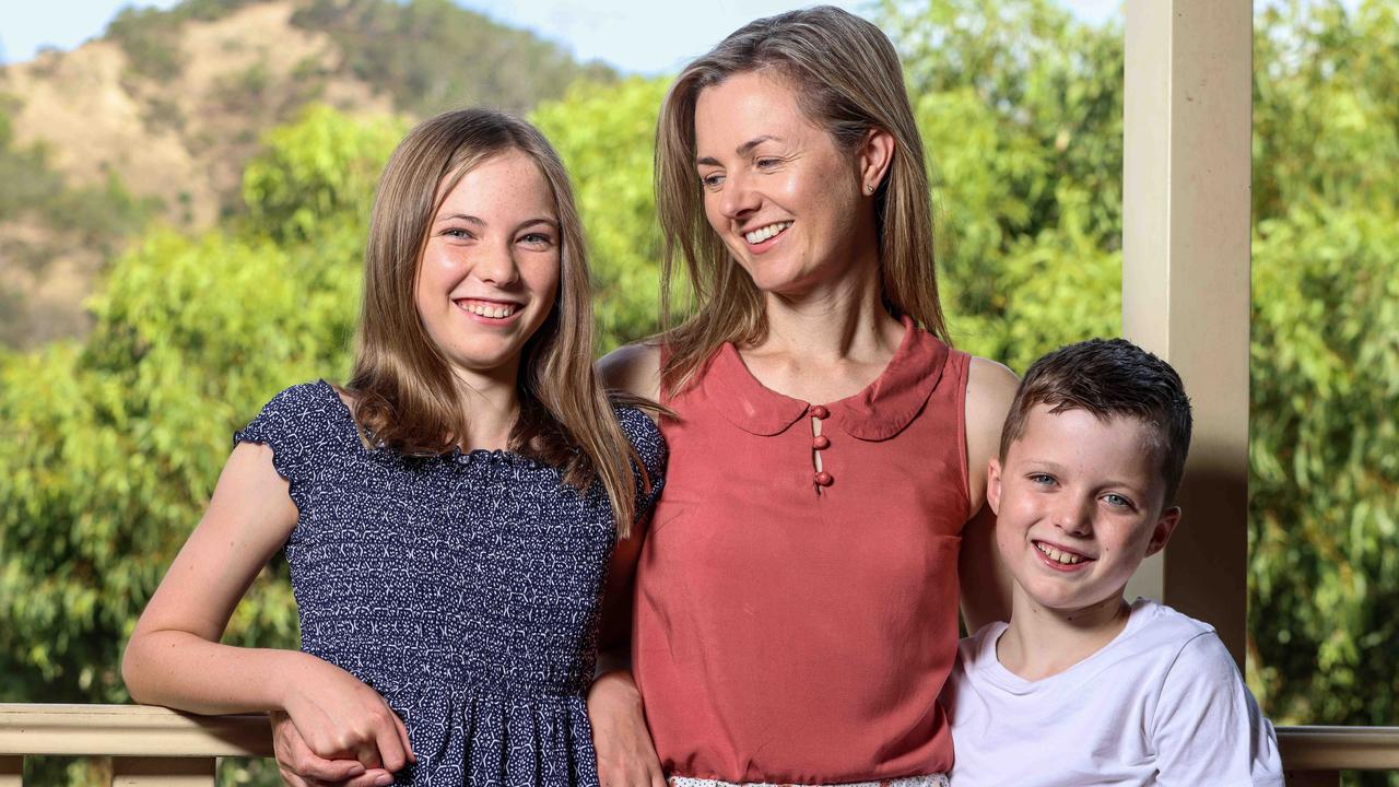 Jodi Farley, pictured with children Amelia and Lochie, uses salary sacrifice. Picture: Russell Millard