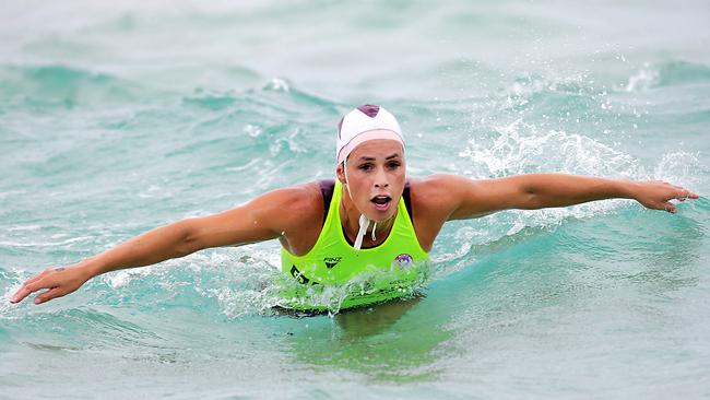 Courtney Hancock competing in the Australian Surf Life Saving Championships April 6, 2019. Picture: HarvPix