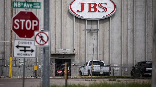 A JBS processing plant stands dormant after halting operations in Greeley, Colorado. Picture: Chet Strange/AFP