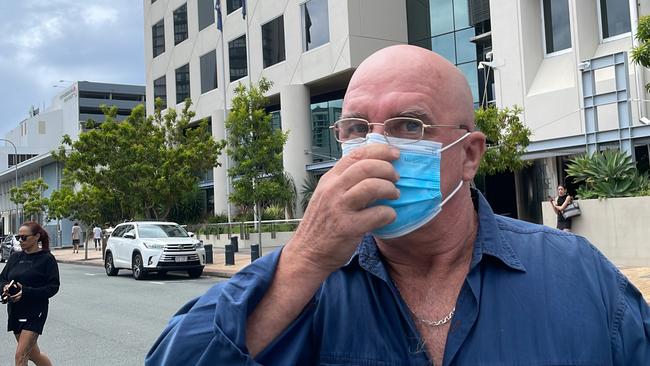 Gregory Bradley, who made threats to hang Gold Coast Mayor Tom Tate and his family leaves Southport Courthouse. Picture: Lea Emery