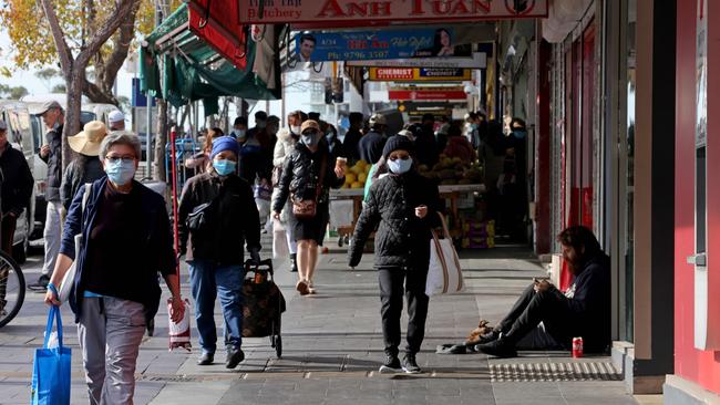 People out shopping in Bankstown. Picture: NCA NewsWire / Damian Shaw