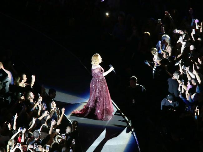 Adele in concert in Brisbane, at the Gabba - Picture: Steve Pohlner
