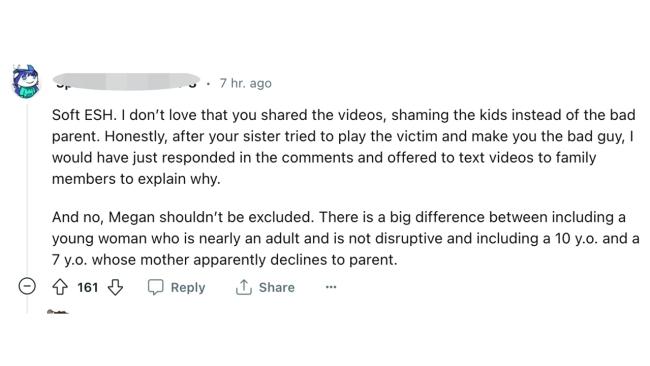 Others thought the kids didn't deserve a public shaming. Photo: Reddit