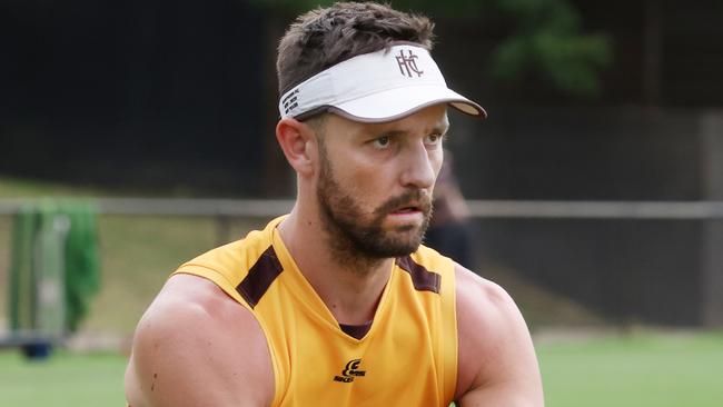 Jack Gunston at Hawthorn AFL training in Mulgrave. Tuesday, February 4, 2025. Picture: David Crosling