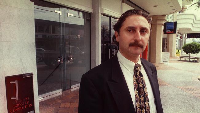 Then-Gold Coast City Councillor Eddy Sarroff outside Broadbeach nightclub B3 where the overdose occurred.