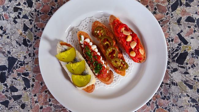 Selection of crostini at Leonardo’s. Picture: Nicki Connolly