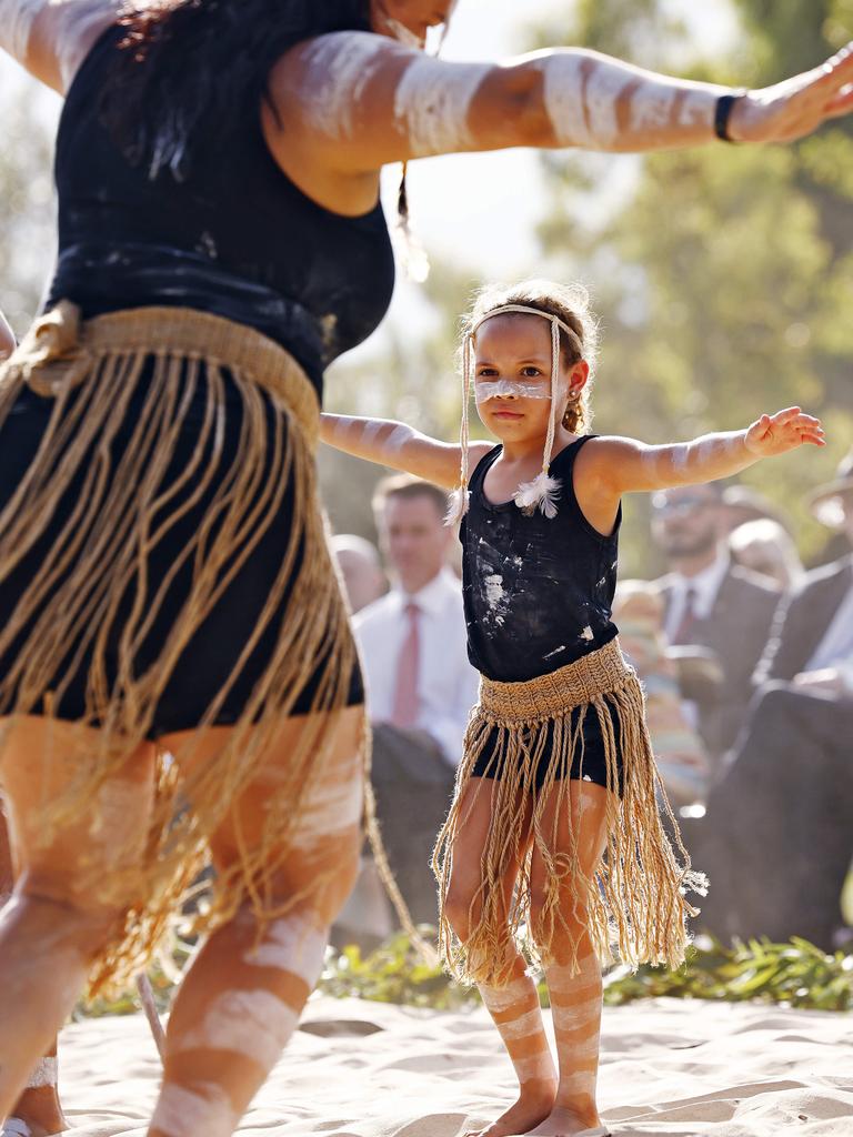 Welcome to country ceremony at Barangaroo. Picture: Sam Ruttyn