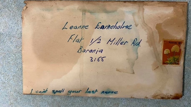 The long lost letter found in a caravan in WA but addressed to a woman in Boronia,.