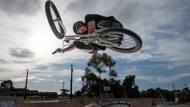 Mick Merlo at Waurn Ponds Skatepark in January.