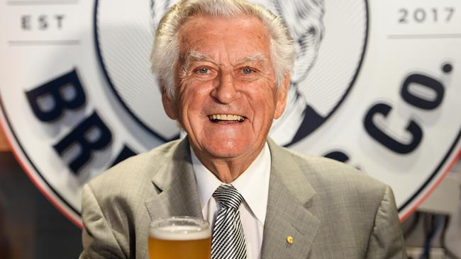 Former Australian prime minister Bob Hawke attends the launch of Hawke's Brewing Co at The Clock Hotel in Surry Hills. Picture: Dan Himbrechts