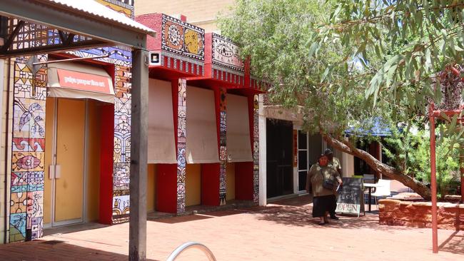 A majority of business in Alice Springs’ Todd Mall are boarded up and closed amid an increase in alcohol-fuelled crime and violence. Picture: Annabel Bowles