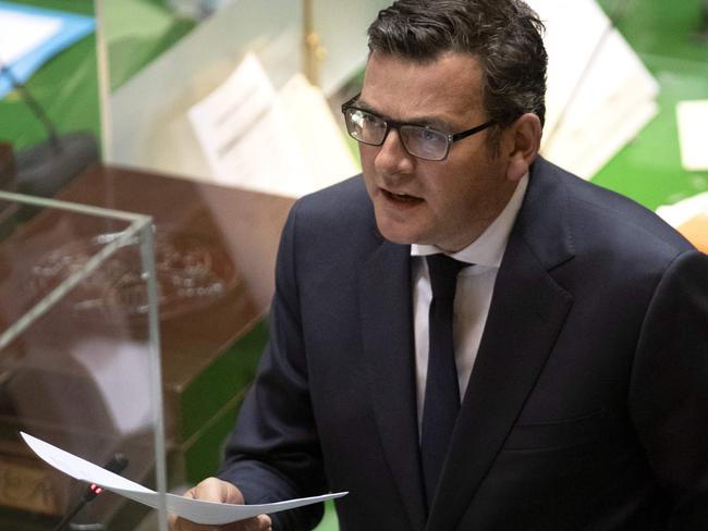 Premier Daniel Andrews says a bill to criminalise gay conversion therapy will save lives. Picture: David Geraghty/NCA NewsWire