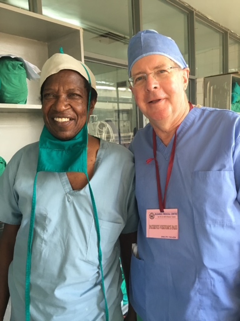 Assoc Prof Robert Parkyn teaching in Mwanza Tanzania. Picture Rob Parkyn