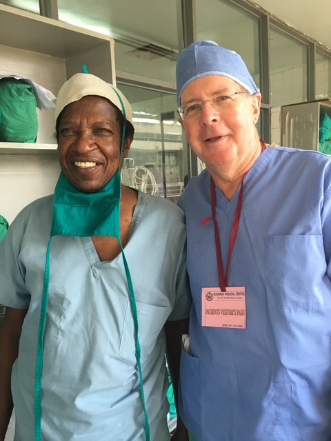 Assoc Prof Robert Parkyn teaching in Mwanza Tanzania. Picture Rob Parkyn