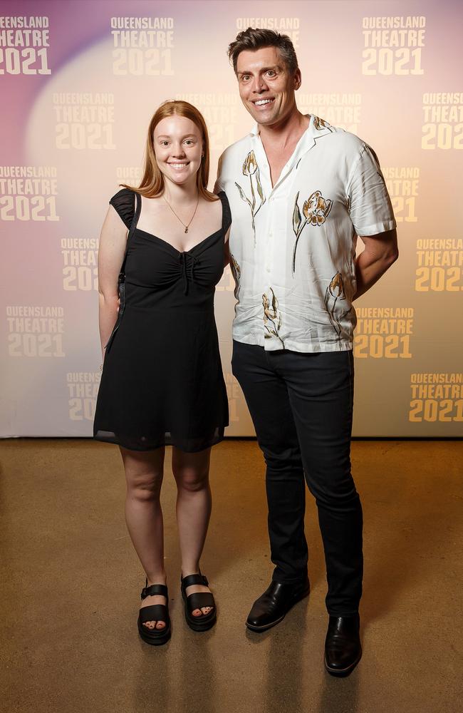 Emma Wright and Jamie Wright at the opening night of Queensland Theatre’s Our Town. Pictures: J&amp;A Photography