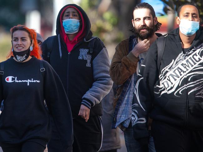 MELBOURNE, AUSTRALIA- NewsWire Photos JULY 15  2021:  People seen in Melbourne CBD after masks are back on for office workers inside and outside for all if not possible to socially distance. Picture: NCA NewsWire / Sarah Matray