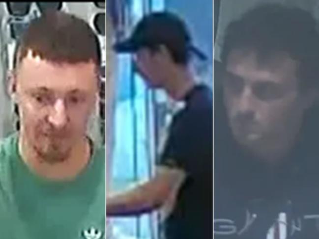 Police are looking to speak to these men over separate alleged thefts of high-end goods from Gold Coast stores.