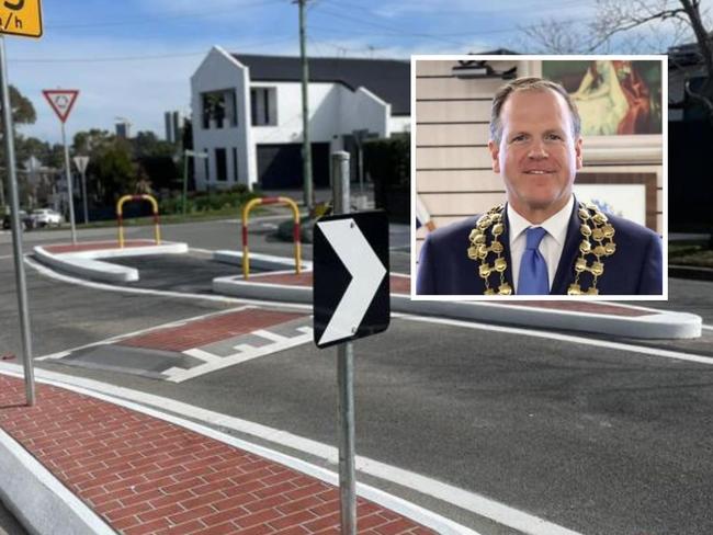 Artwork for speed bump "stuff up" at Ryde Council