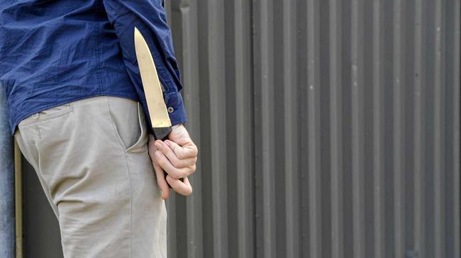 File shot of man with knife for court story.Photo: Rob Williams / The Queensland Times. Picture: Rob Williams