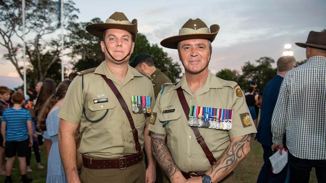 Territorians gather in Darwin City to reflect on Anzac Day. Picture: Pema Tamang Pakhrin